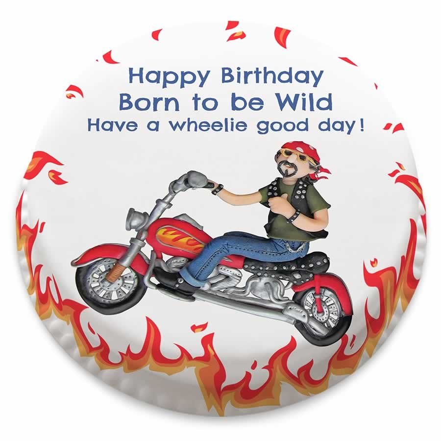 Bakerdays | Personalised Motorbike Themed Birthday Cake From ?14.99 |  bakerdays